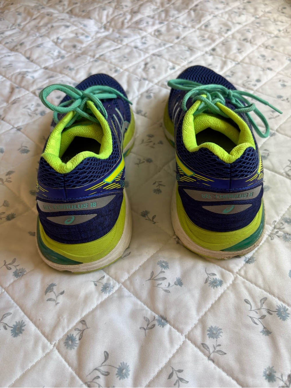 ASICS Blue & Lime Women's Running Shoes - Picture 3 of 5